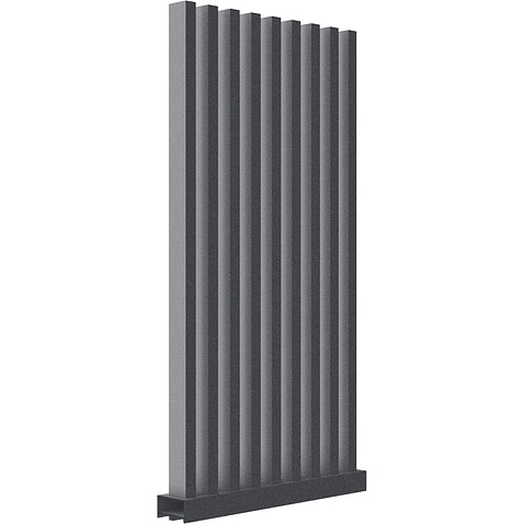 Забор Форпост AL, 80x40мм, зазор 50мм, срез 90°, RAL 7024 МУАР