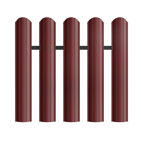 Штакетник Рубин СТАНДАРТ RAL3005, ГЛЯНЕЦ, односторонний