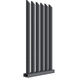 Забор Форпост AL, 80x40мм, зазор 100мм, срез 45°, RAL 7024 МУАР