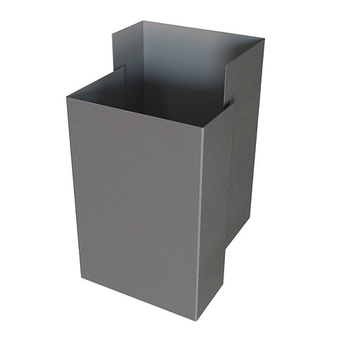 Декоративная накладка на столб 60*60, МАТ, RAL 7016, 2м.п.