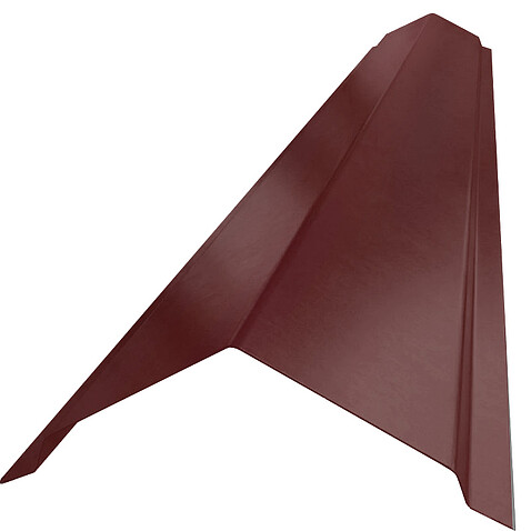 Конек домовидный плоский, ГЛЯНЕЦ, RAL 3005 (2,0 м)