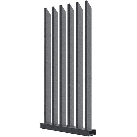 Забор Форпост AL, 80x40мм, зазор 100мм, срез 45°, RAL 7024 МУАР