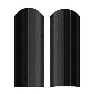 Штакетник Рубин ПРЕМИУМ RAL9005, МАТ, двусторонний