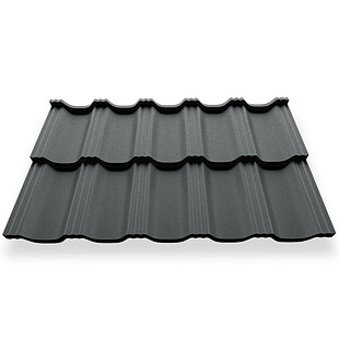 Металлочерепица ГЕРМАНО, МАТ, RAL 7016, 0,5 мм, модуль