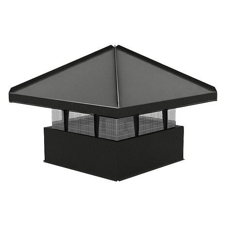 Колпак кровельный М-1 (Стандартный), МАТ, RAL 9005