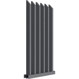 Забор Форпост AL, 100x40мм, зазор 100мм, срез 45°, RAL 7024 МУАР