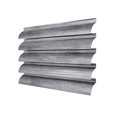 Забор-жалюзи ROUND (секция в сборе), PRINTECH, Античный дуб светло-серый