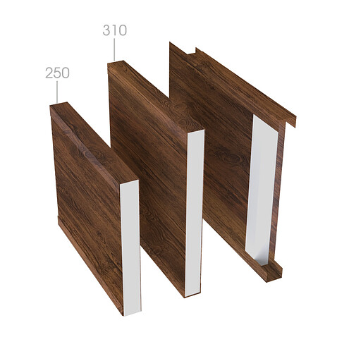 Забор Ранчо XPS 250, Темный дуб