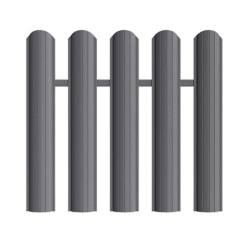 Штакетник Рубин ПРЕМИУМ RAL7024, МАТ, двусторонний