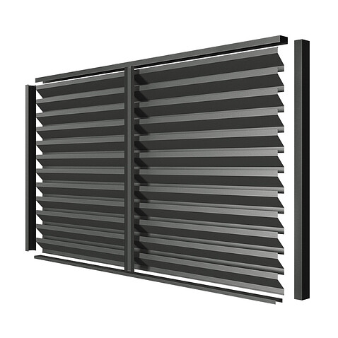 Забор-жалюзи ULTRA (в разборе), МАТ, RAL7016