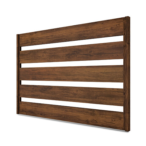 Забор Ранчо XPS 250, Темный дуб