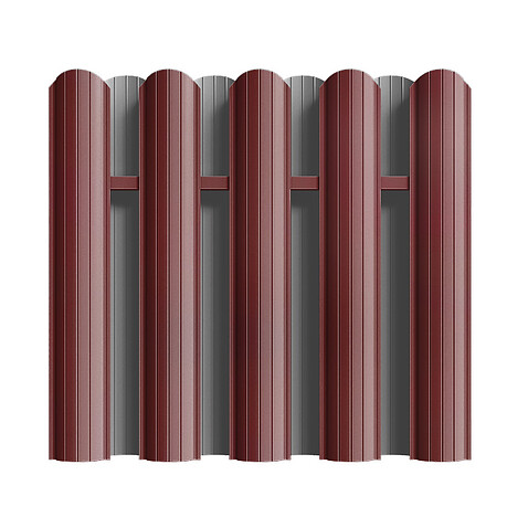 Штакетник Рубин СТАНДАРТ RAL3005, ГЛЯНЕЦ, односторонний