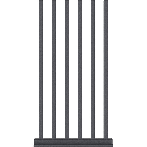 Забор Форпост AL, 60x40мм, зазор 100мм, срез 90°, RAL 7024 МУАР