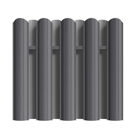 Штакетник Рубин ПРЕМИУМ RAL7024, МАТ, односторонний