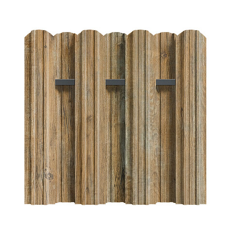 Штакетник Трапеция усил. ЭЛИТ, Античный дуб золотой, двусторонний