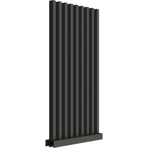 Забор Форпост AL, 60x40мм, зазор 50мм, срез 90°, RAL 9005 МУАР