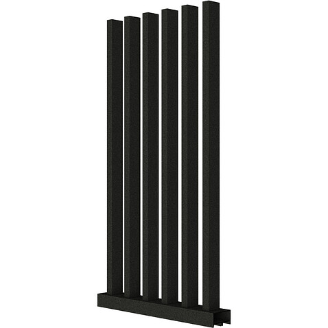 Забор Форпост AL, 80x40мм, зазор 100мм, срез 90°, RAL 9005 МУАР