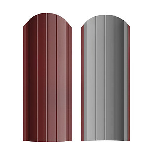 Штакетник Рубин СТАНДАРТ RAL3005, ГЛЯНЕЦ, односторонний