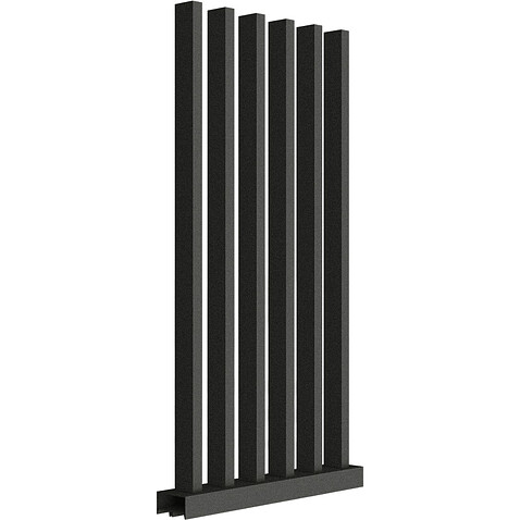 Забор Форпост AL, 80x40мм, зазор 100мм, срез 90°, RAL 9005 МУАР