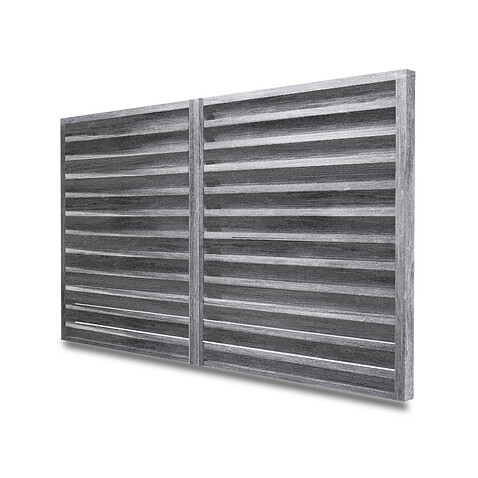 Забор-жалюзи ROUND (секция в сборе), PRINTECH, Античный дуб светло-серый