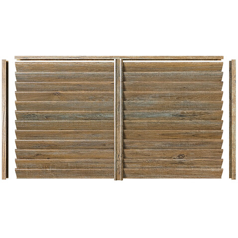 Забор-жалюзи ALFA (в разборе), PRINTECH, Античный дуб золотой