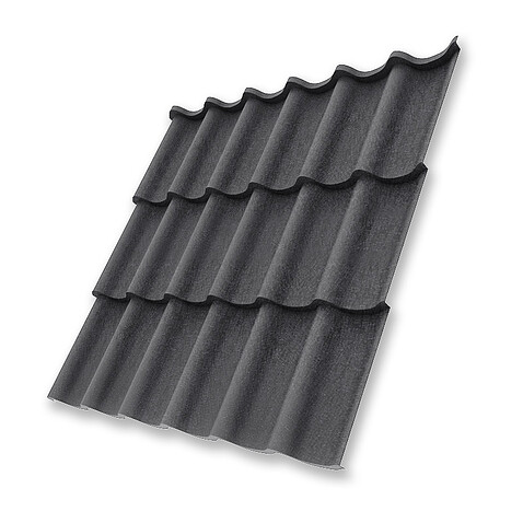 Металлочерепица СуперМонтеррей, КВАРЦ, RAL 7024, 0,5 мм, листовой