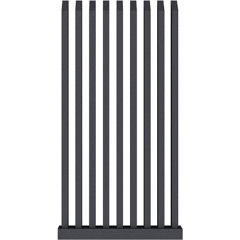 Забор Форпост AL, 80x40мм, зазор 50 мм, срез 45°, RAL 7024 МУАР