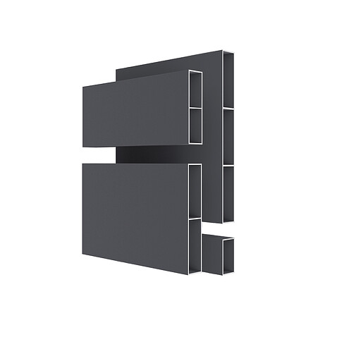 Забор Ранчо AL  Cubo 200, RAL 7024 МУАР