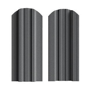 Штакетник Трапеция усил. ПРЕМИУМ RAL7016, МАТ, двусторонний