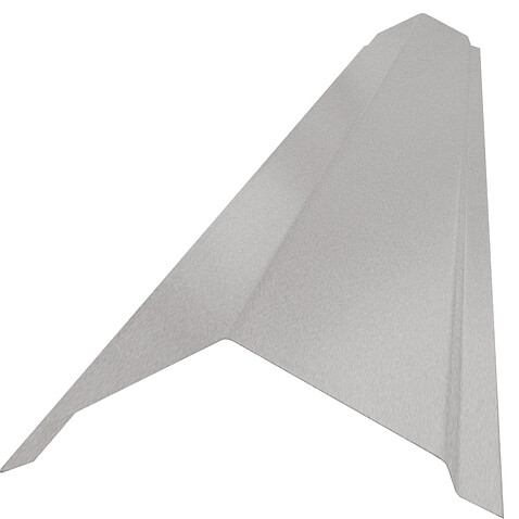 Конек домовидный плоский 300 мм, ExtraMatt,  RAL 7004 (2,0 м)
