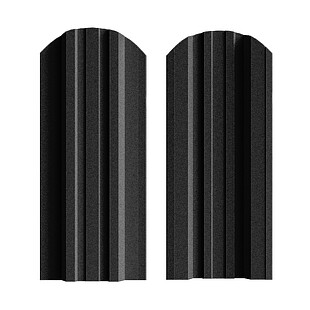 Штакетник Трапеция усил. ПРЕМИУМ RAL9005, МАТ, двусторонний