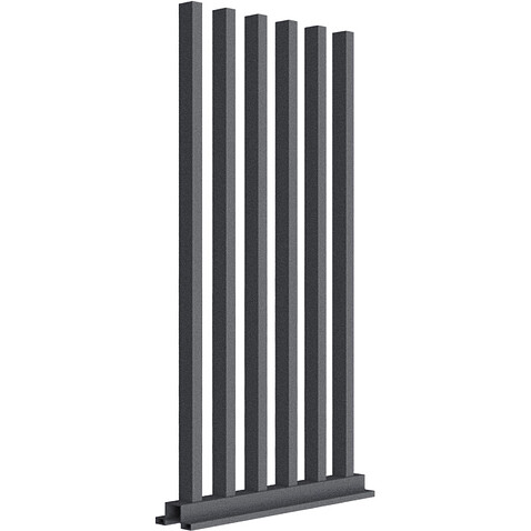 Забор Форпост AL, 60x40мм, зазор 100мм, срез 90°, RAL 7024 МУАР