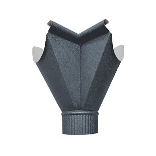 Воронка-угол внутренняя D120/90, RAL 7016, МАТ