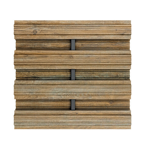 Штакетник Трапеция усил. ЭЛИТ, Античный дуб золотой, двусторонний