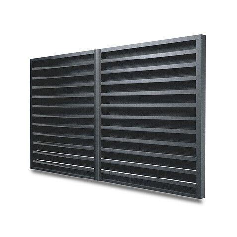 Забор-жалюзи ROUND (в разборе), МАТ, RAL7016