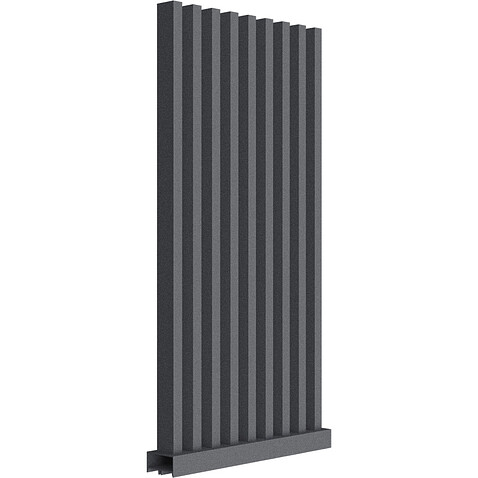 Забор Форпост AL, 80x40мм, зазор 50мм, срез 90°, RAL 7024 МУАР