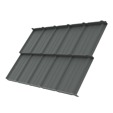 Металлочерепица МОРЕНО, МАТ, RAL 7016, 0,5 мм, Модуль