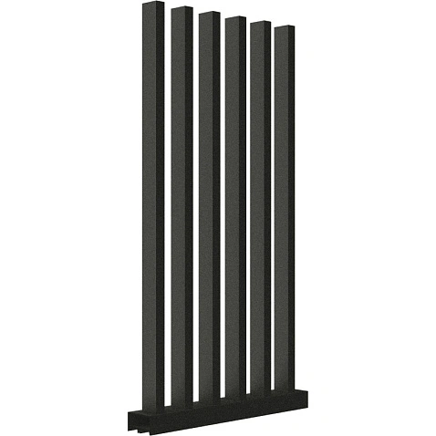 Забор Форпост AL, 80x40мм, зазор 100мм, срез 90°, RAL 9005 МУАР