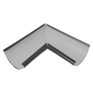 Угол желоба внутренний 90гр. D120/90 RAL 7024, ГЛЯНЕЦ