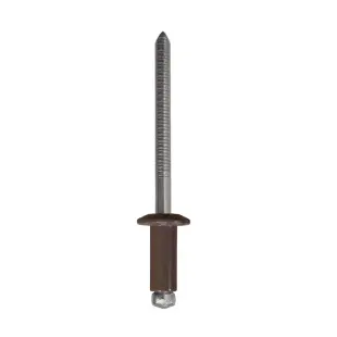 Заклепка вытяжная 4,8*12 алюминий/сталь RAL8017