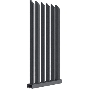 Забор Форпост AL, 80x40мм, зазор 100мм, срез 45°, RAL 7024 МУАР