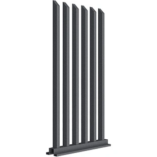 Забор Форпост AL, 60x40мм, зазор 100мм, срез 45°, RAL 7024 МУАР