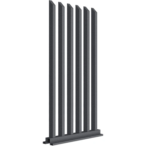 Забор Форпост AL, 60x40мм, зазор 100мм, срез 45°, RAL 7024 МУАР