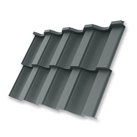 Металлочерепица НОРДО, МАТ, RAL 7016, 0,5 мм, модуль
