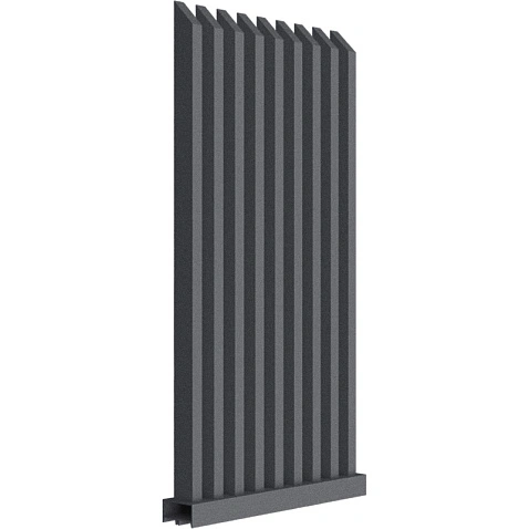 Забор Форпост AL, 80x40мм, зазор 50 мм, срез 45°, RAL 7024 МУАР