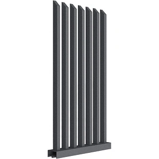 Забор Форпост AL, 60x40мм, зазор 80мм, срез 45°, RAL 7024 МУАР