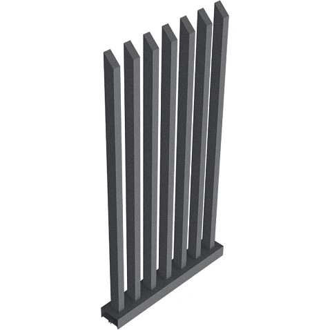 Забор Форпост AL, 60x40мм, зазор 80мм, срез 45°, RAL 7024 МУАР