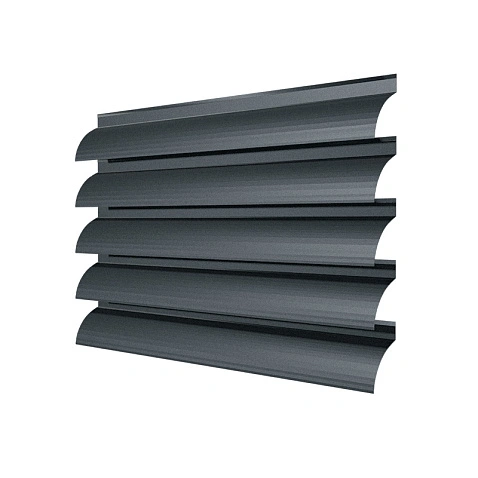 Забор-жалюзи ROUND (в разборе), МАТ, RAL7016