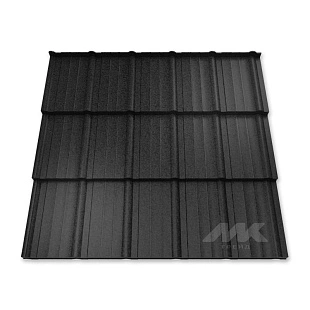 Металлочерепица МОРЕНО, КВАРЦ, RAL 9005, 0,5 мм, Листовая