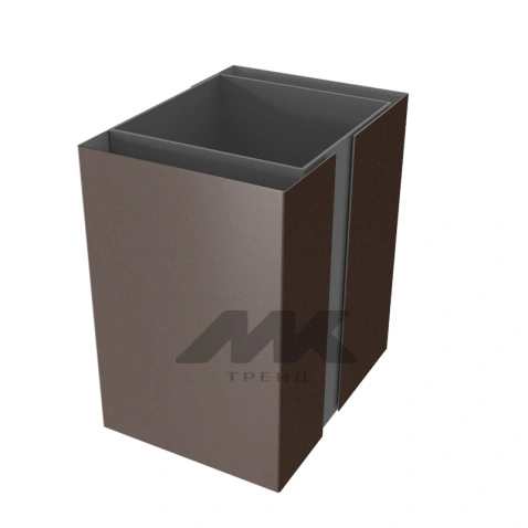 Декоративная накладка на столб 60*40, ExtraMatt, RAL 8017, 2м.п.